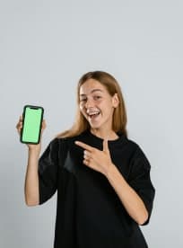 Girl and handy